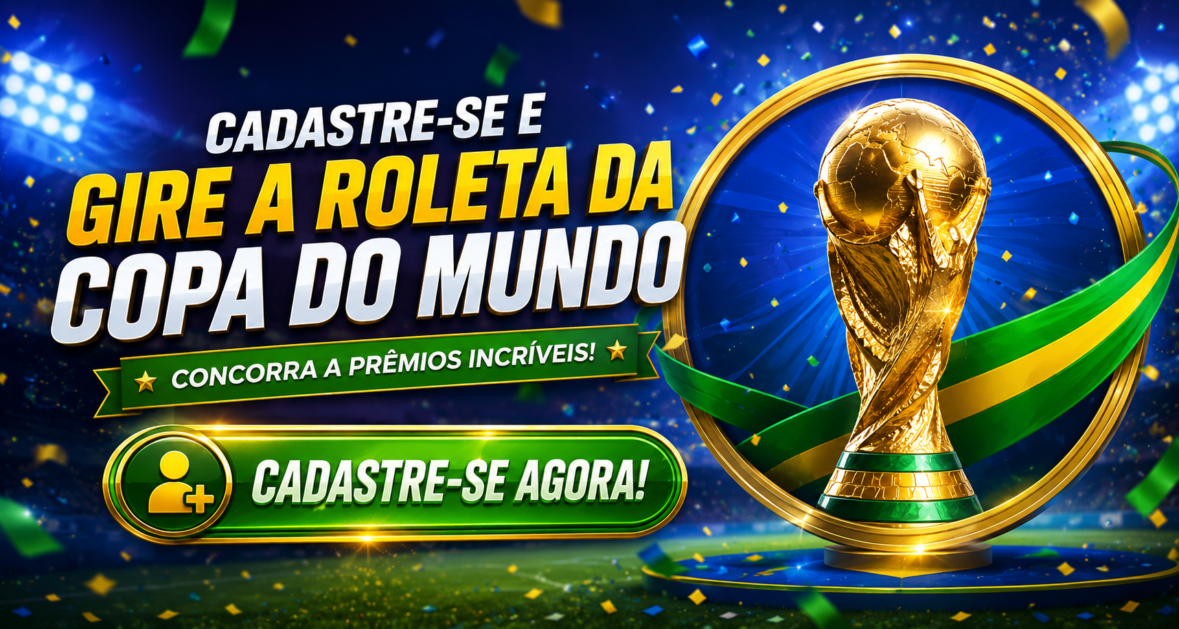 Banner de cadastro e login